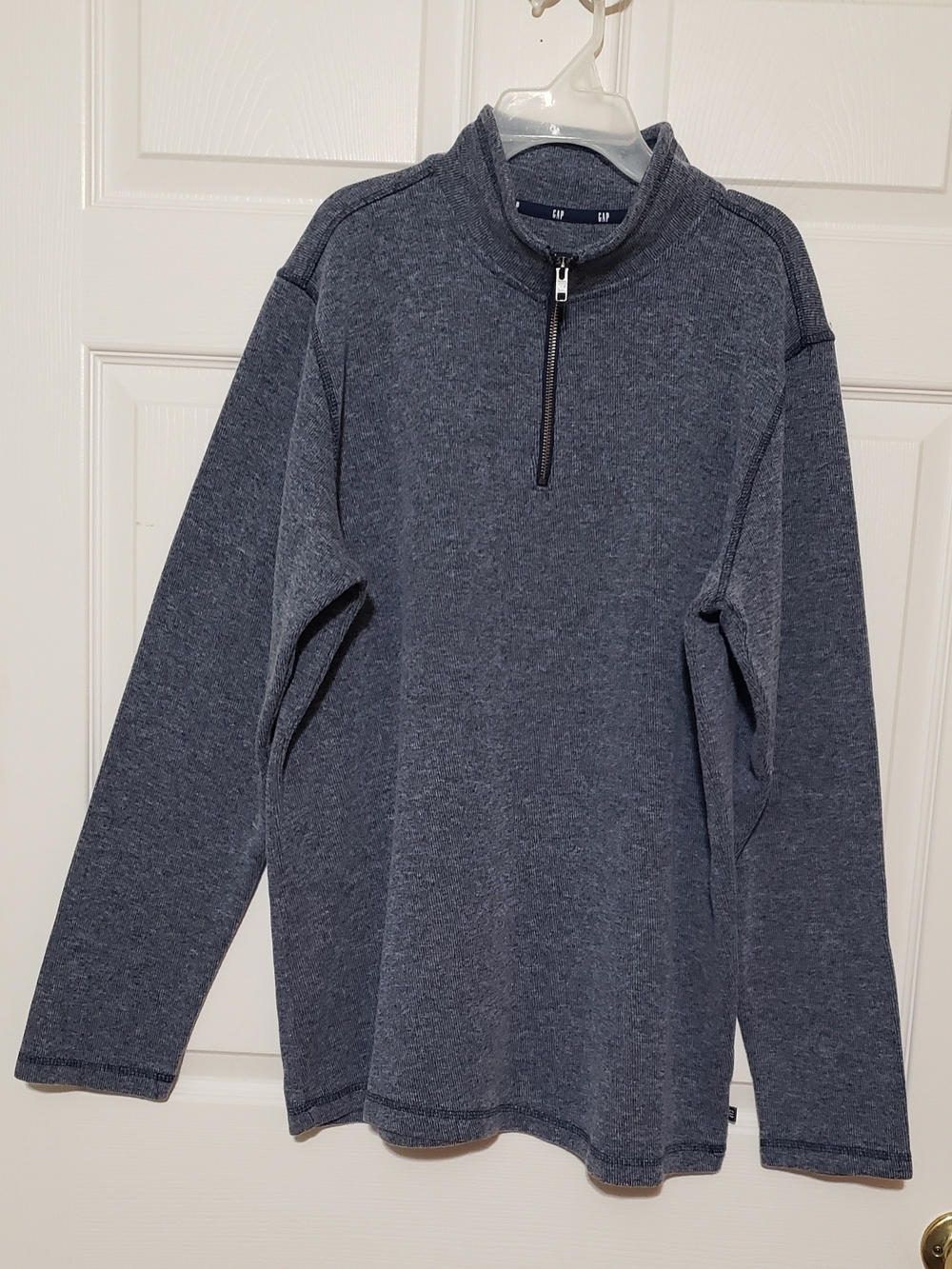 GAP Men's Navy Heather Quarter-Zip Pullover